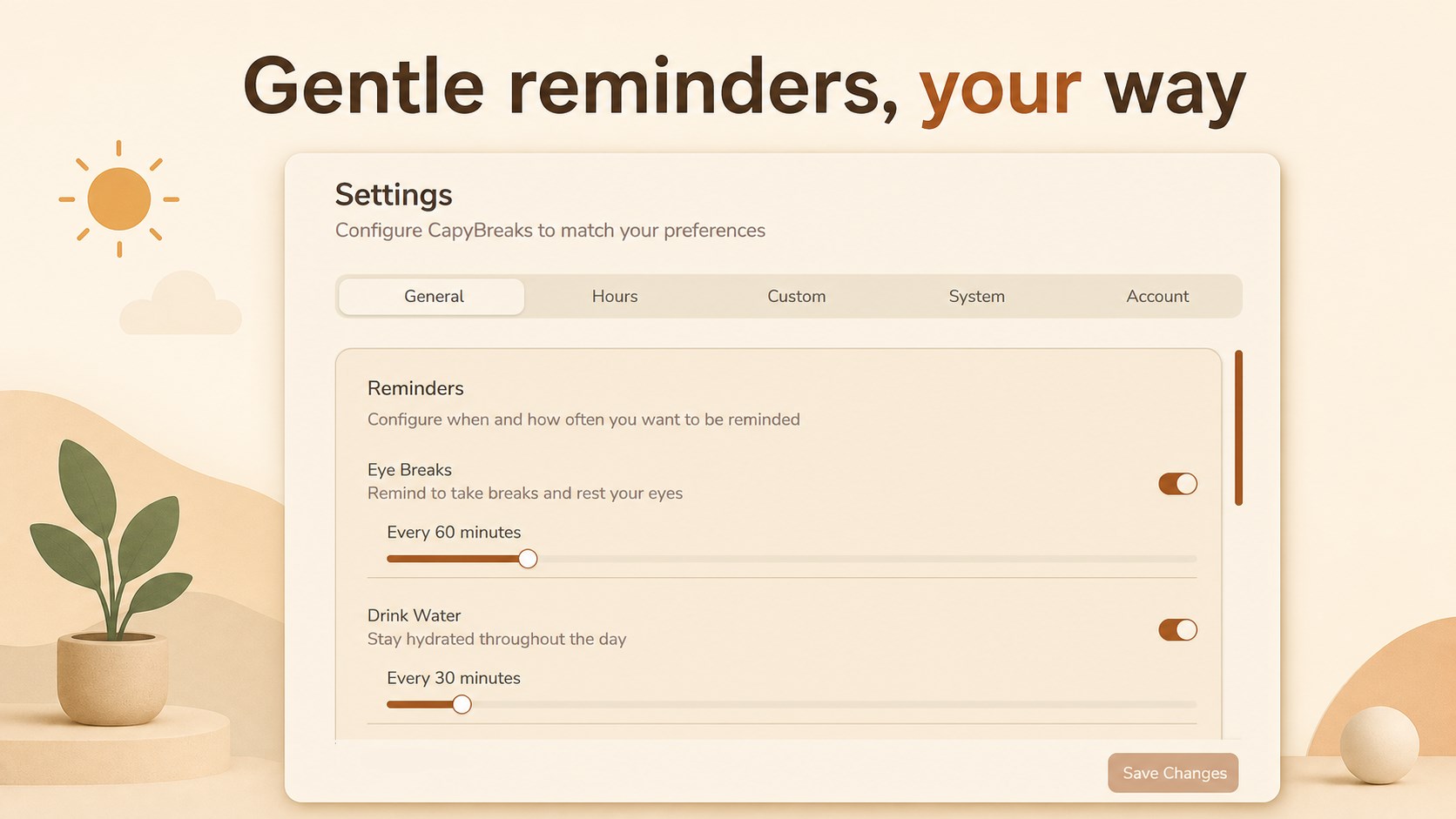 Interval Reminders CapyBreaks: A gentle break reminder for Mac and Windows,…