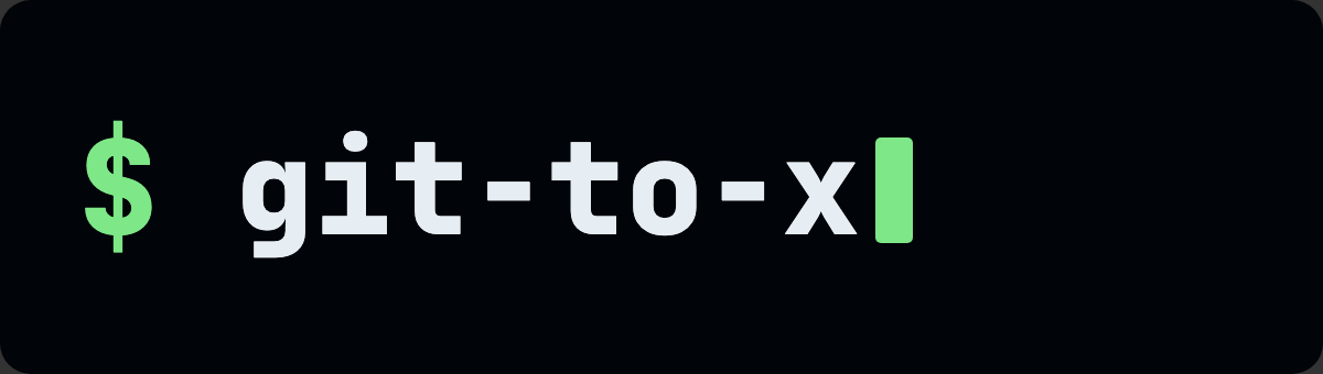 Git-to-x logo