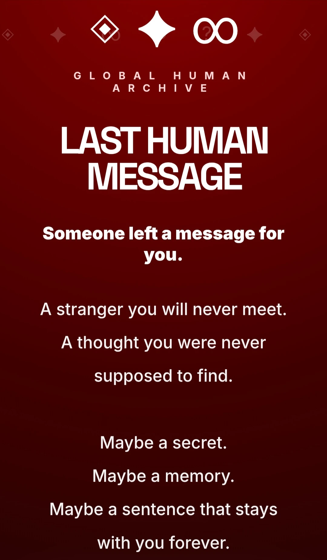 Last message human logo