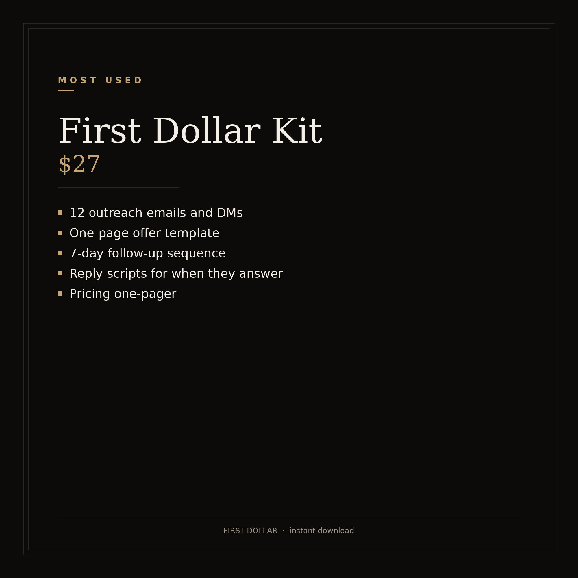 First Dollar logo