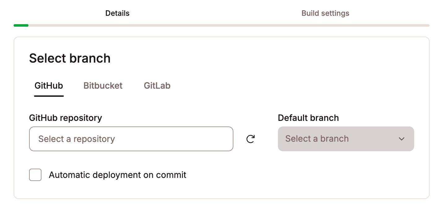 Sevalla Application Creation