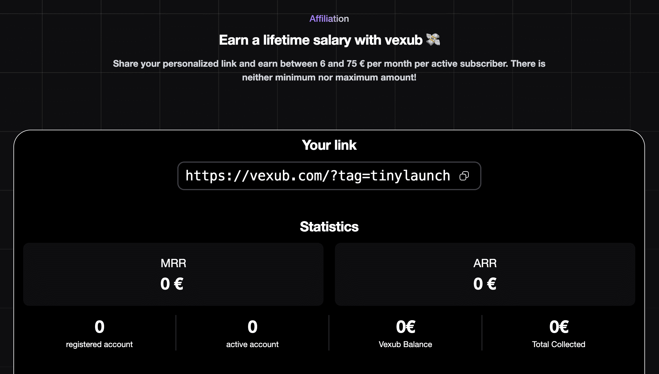 Vexub Affiliate Program