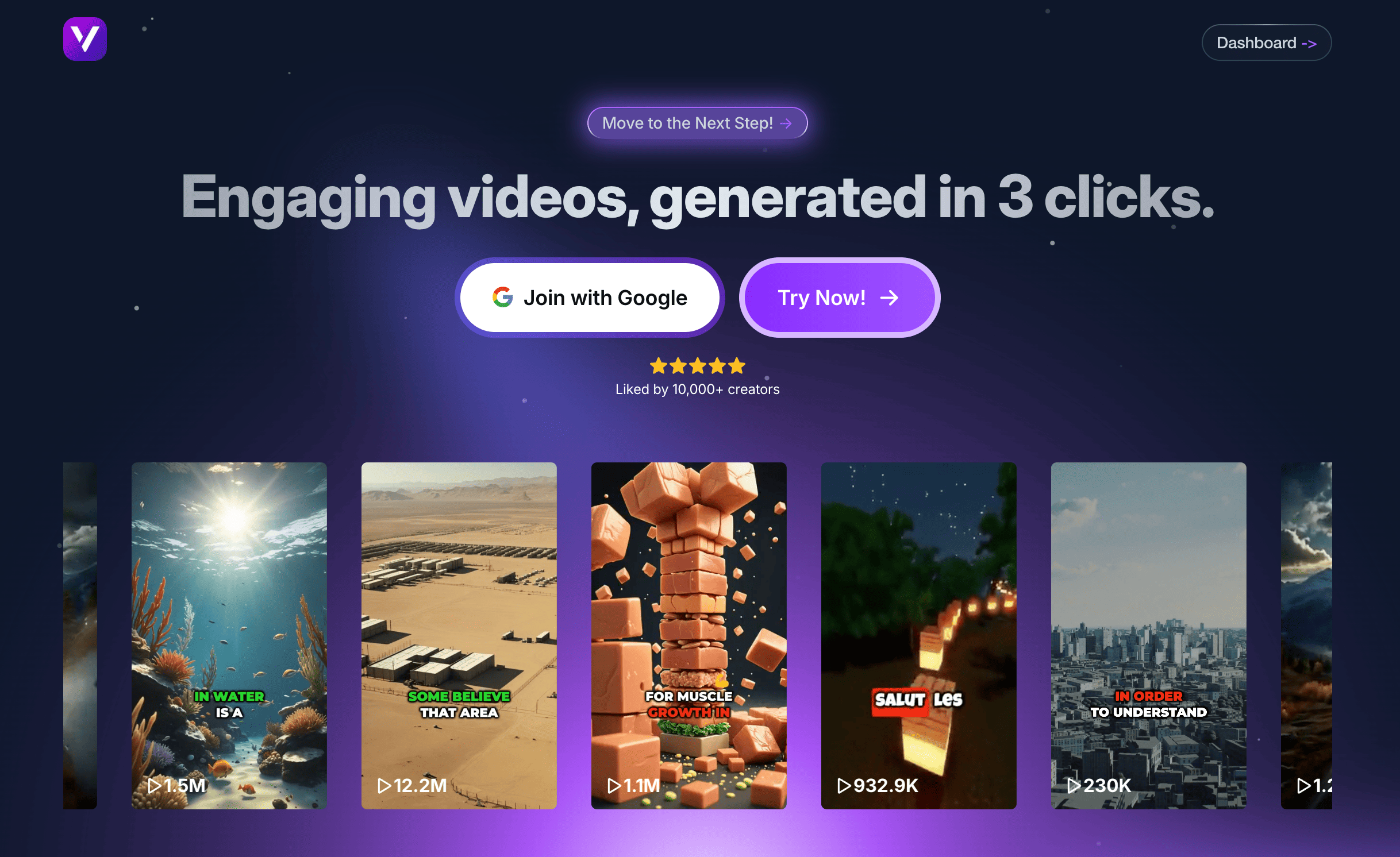 Vexub Landing page